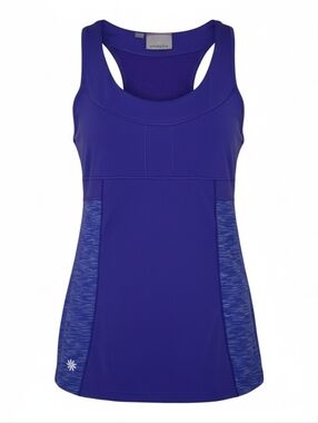 Athleta Racerback Tank XXS Purple Blue Built In Bra Activewear Top Pockets